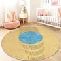 Circular pattern children's rug Multicolored Ø120cm 1