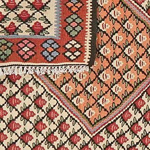 Kilim Senneh Rug Brown 4