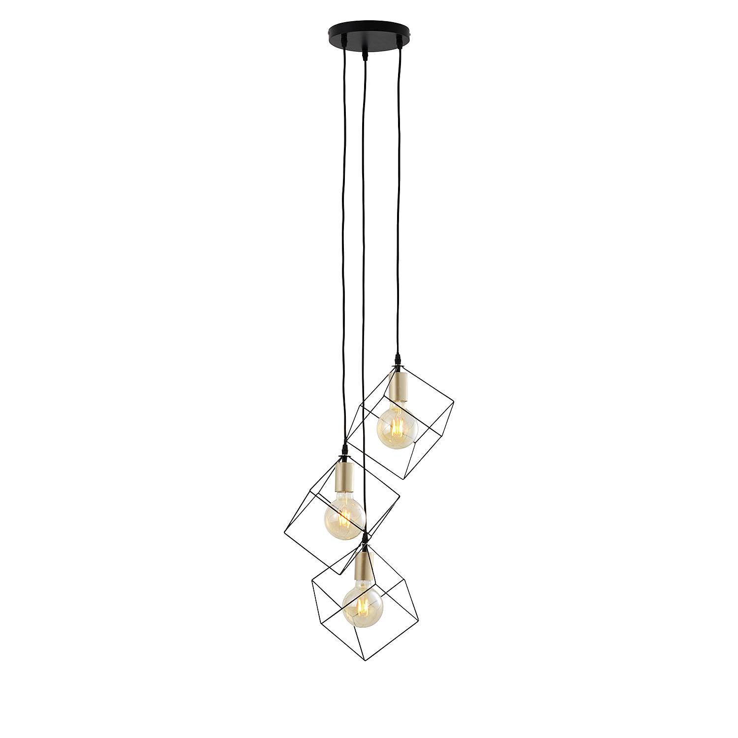 Pendant lamp Canto Aluminum 3-light Black 4