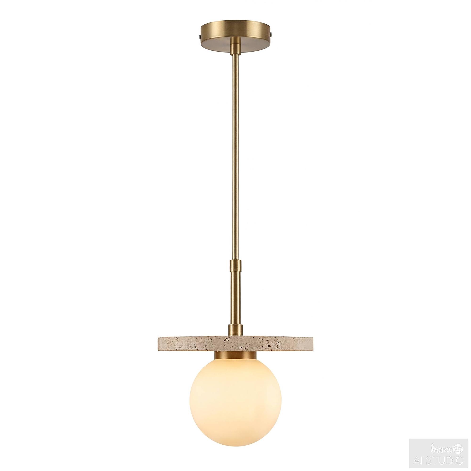 Pendant light Aluxe 1-light opal glass iron 3