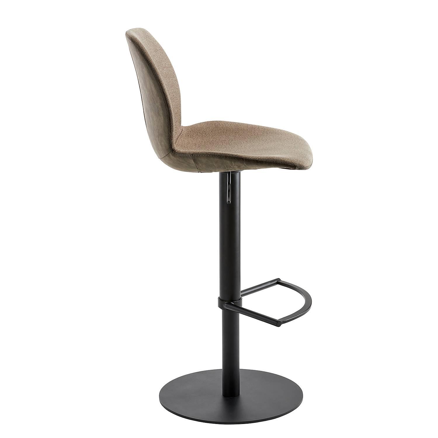 Bar stool myMARCO Flat weave Faux leather Steel Beige 2