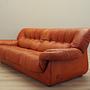 Sofa Leder Rot 1970er Jahre 2