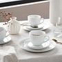 Allegra Kaffeeservice Goldband Porzellan Weiß 3