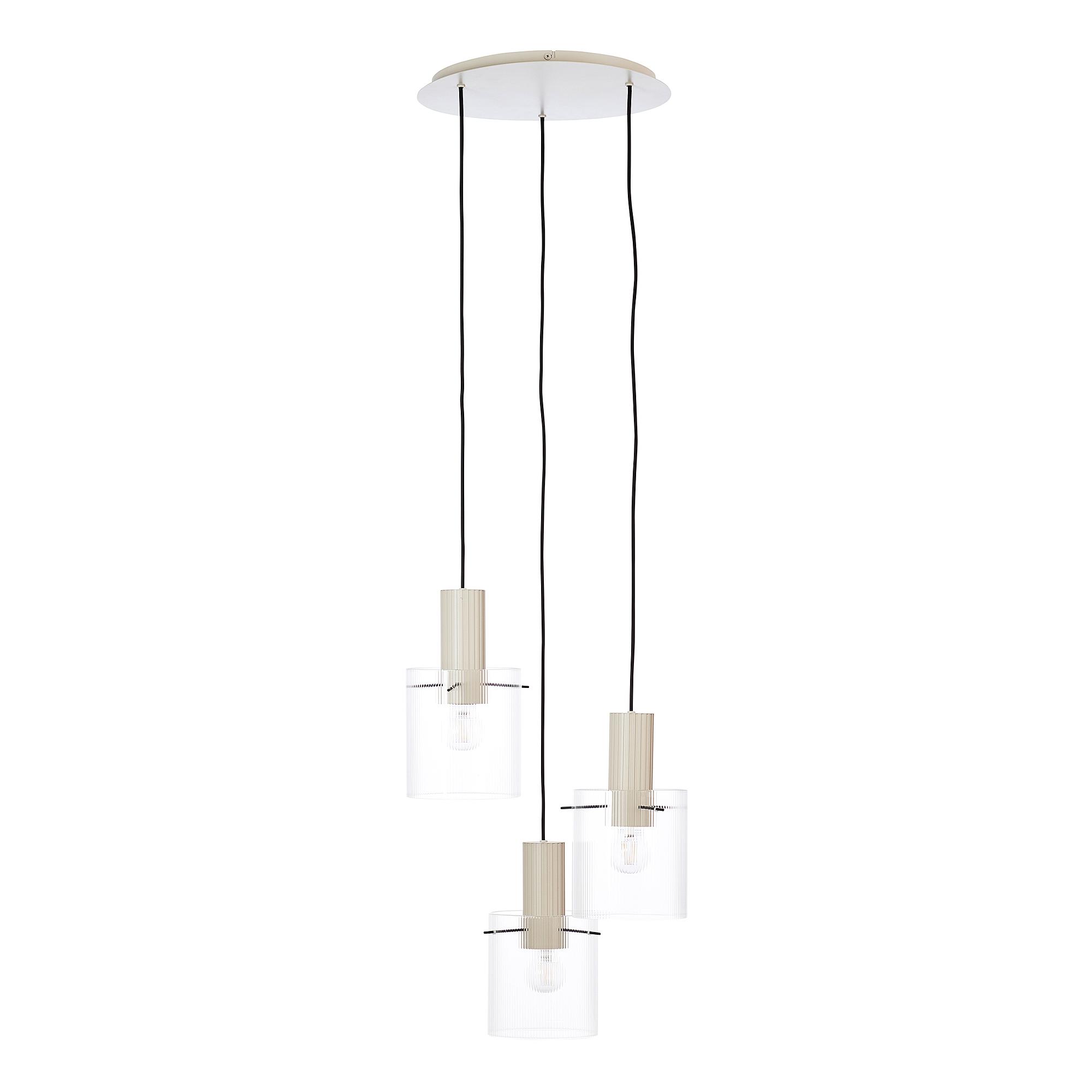 Göteburg Pendelleuchte Aluminium Klarglas Beige 2