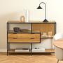Coogee Shelf with Drawers Teak 114 cm 2