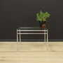 Vintage side table glass metal transparent 1960s 1