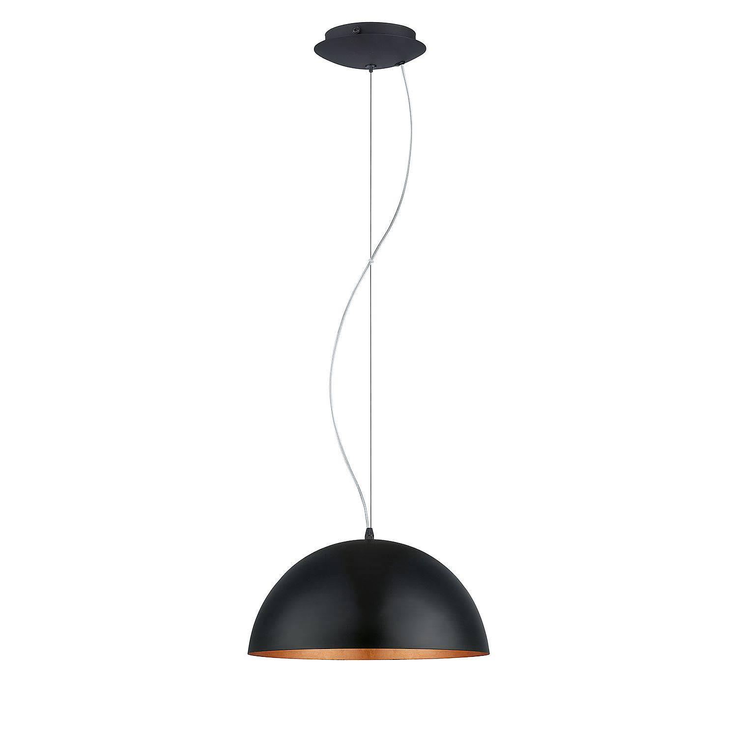 Pendant lamp 1-light Steel Black Copper 3