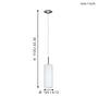 Troy Elegance I Pendelleuchte Glas Stahl 1-flammig 2