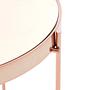 Allure Runder Beistelltisch Metall Spiegelglas Rosa 2