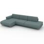 Ecksofa TYME im Scandi Style Récamiere Links Taubenblau 1