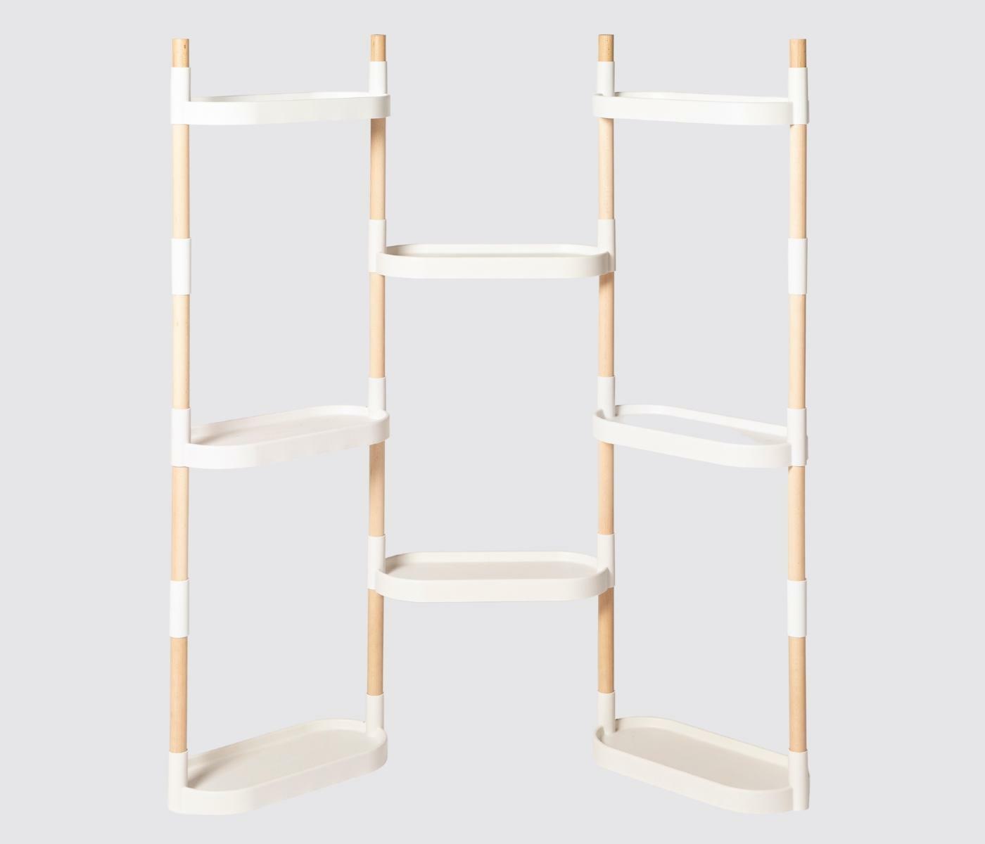 Modulares Blumengestell mit 8 Regalböden Weiß 1