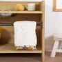 Kinderwaschbecken aus Holz und Metall sand 2