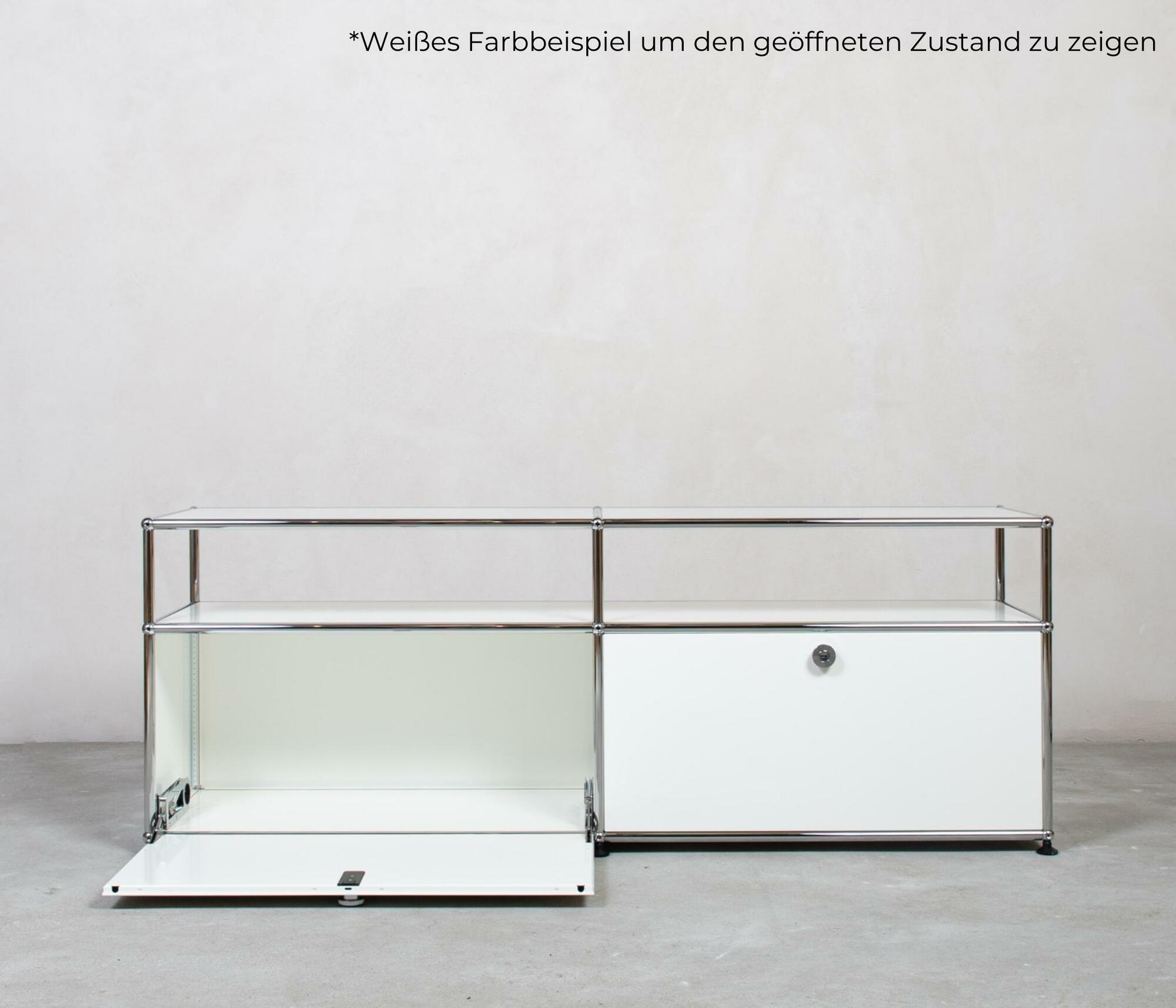 USM Haller Sideboard 2x1 Fächer Aufbau Reinweiß 1