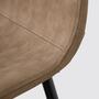 2x Upholstered chair with slender legs faux leather brown 3