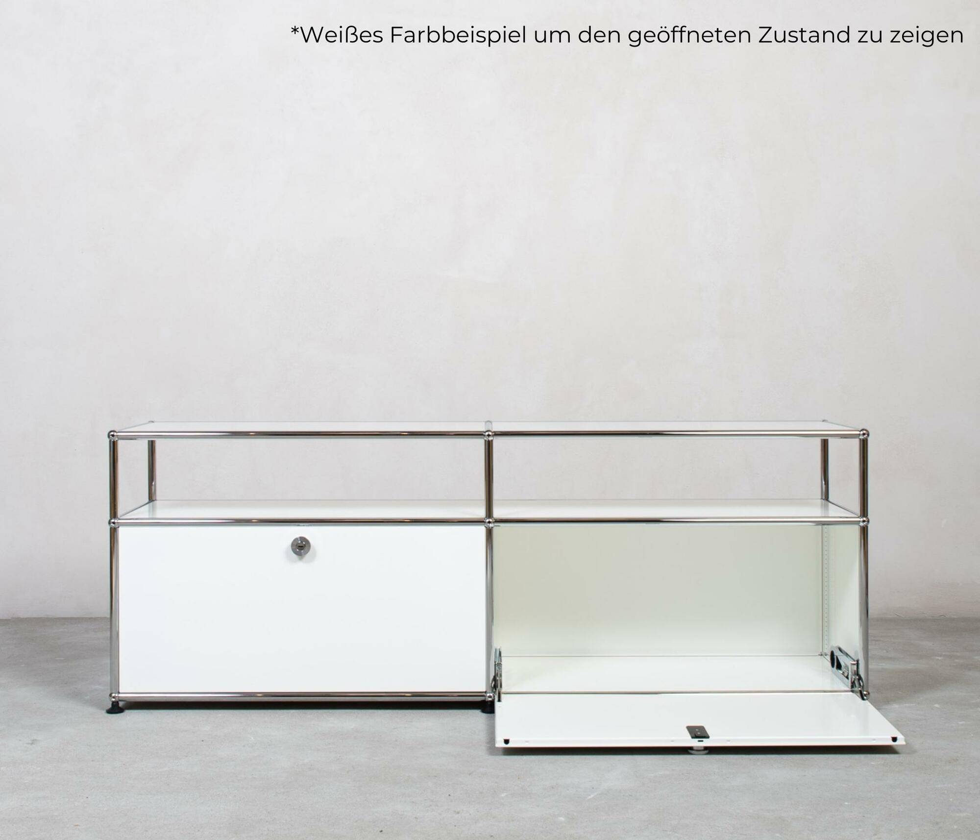 USM Haller Sideboard 2x1 Fächer Aufbau Reinweiß 2