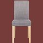 Upholstered chair Nella II linen fabric grey set of 2 1