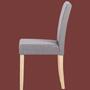 Upholstered chair Nella II linen fabric grey set of 2 2