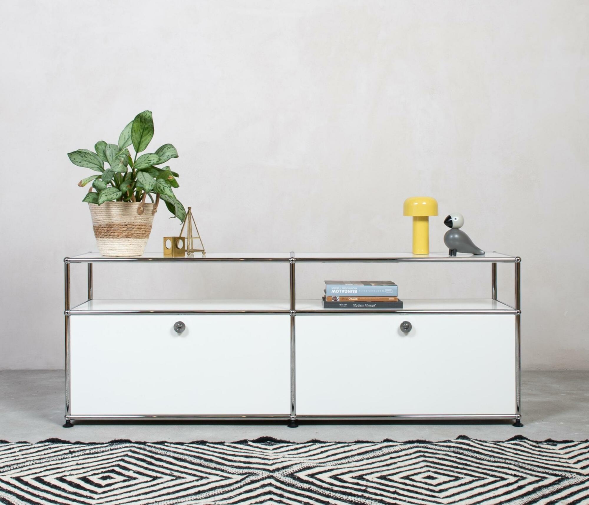USM Haller Sideboard 2x1 Fächer Aufbau Reinweiß 4