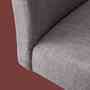 Upholstered chair Nella II linen fabric grey set of 2 4