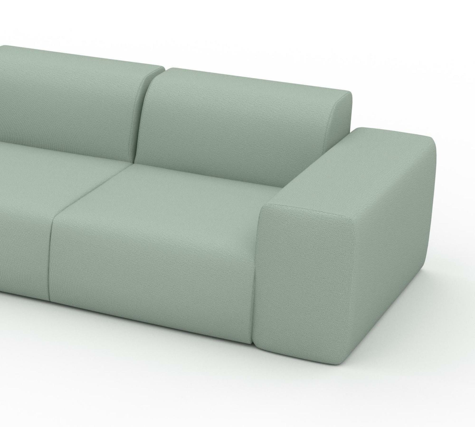 Minimalistisches Designer 3er Ecksofa Mintgrün 4