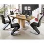 2x cantilever chairs with flat tube frame black 5