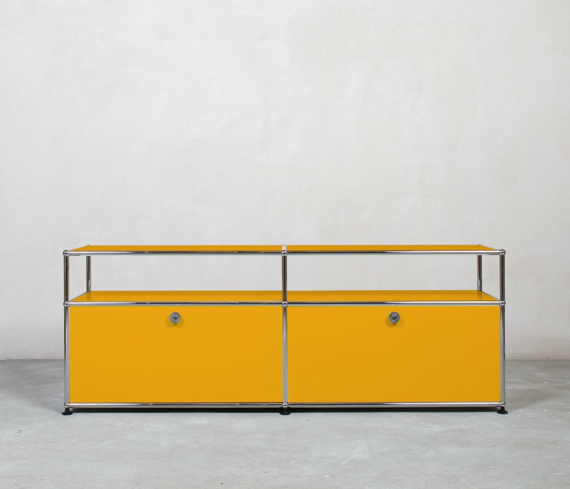 USM Haller Sideboard 2x1 Fächer Aufbau Goldgelb 0