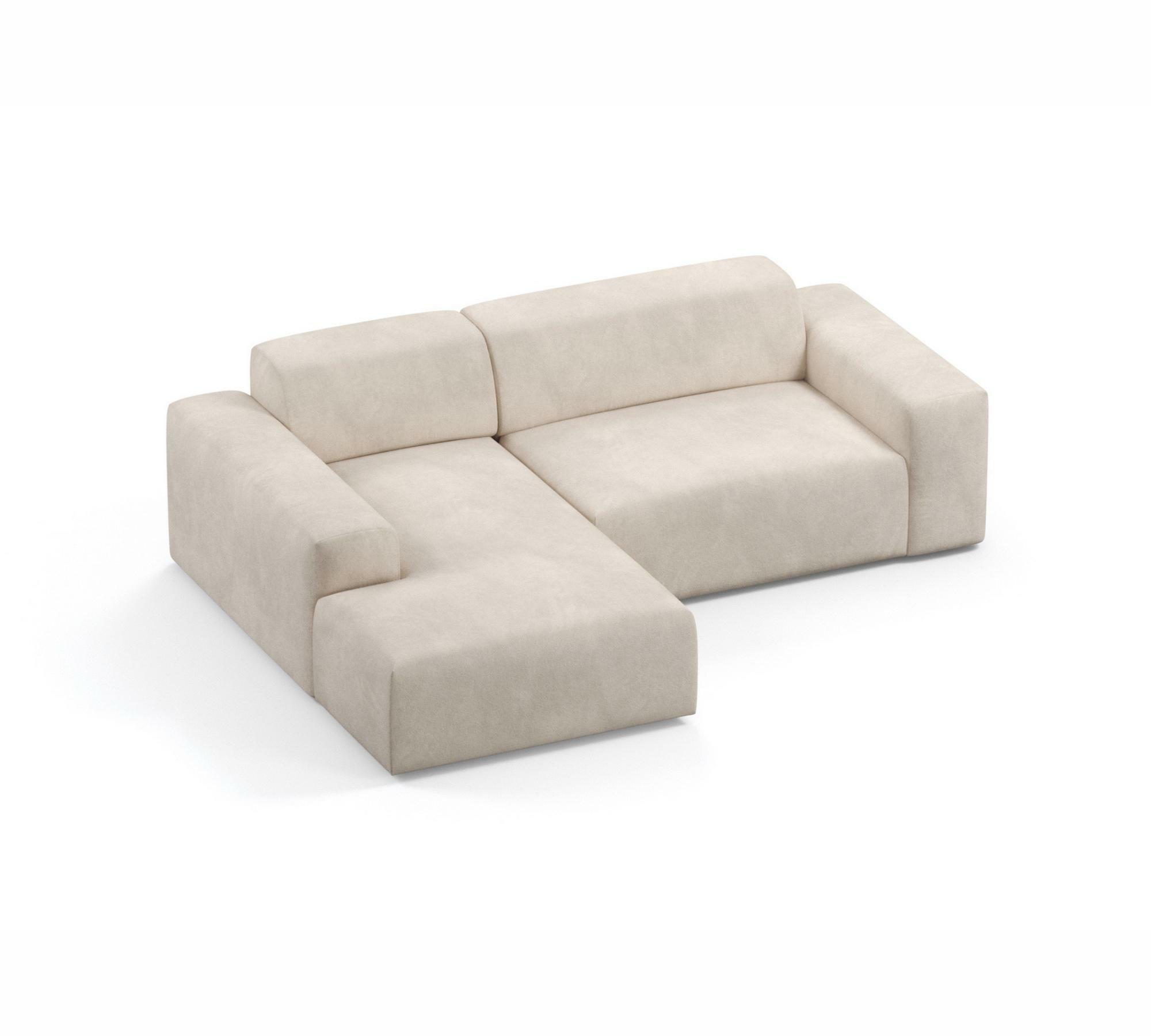 2-Sitzer Sofa Karen Récamiere Links Beige 4