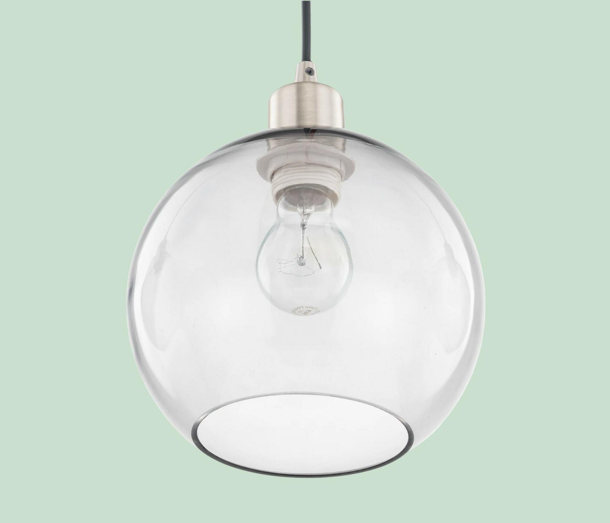 Pendant lamp Elven II Iron / Glass 3-lamp 0