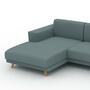 Ecksofa TYME im Scandi Style Récamiere Links Taubenblau 2