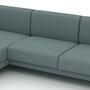 Ecksofa TYME im Scandi Style Récamiere Links Taubenblau 3