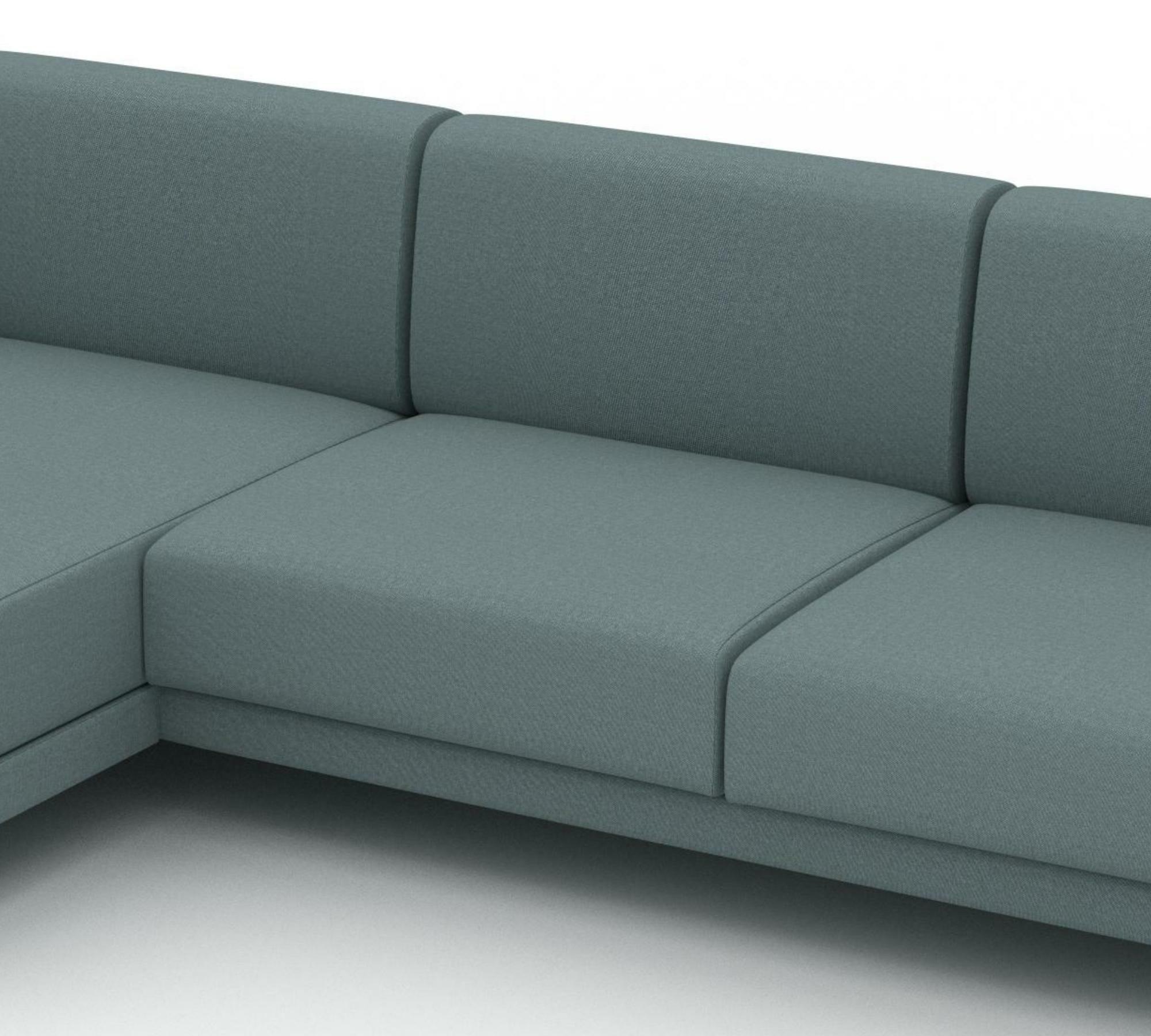 Ecksofa TYME im Scandi Style Récamiere Links Taubenblau 3