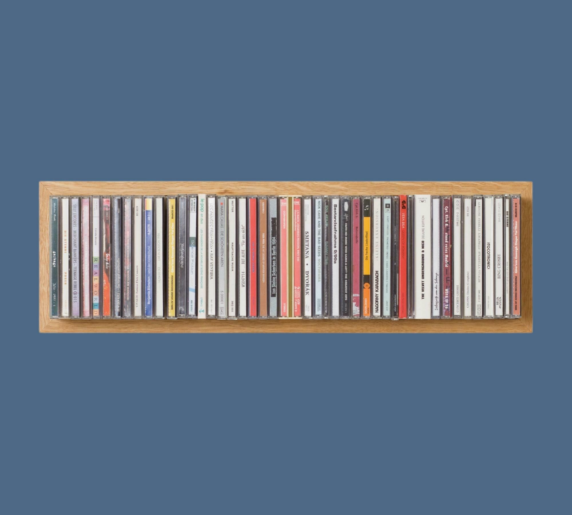 CD-Regal mit Eichenrahmen b-cd2 Dunkel 1