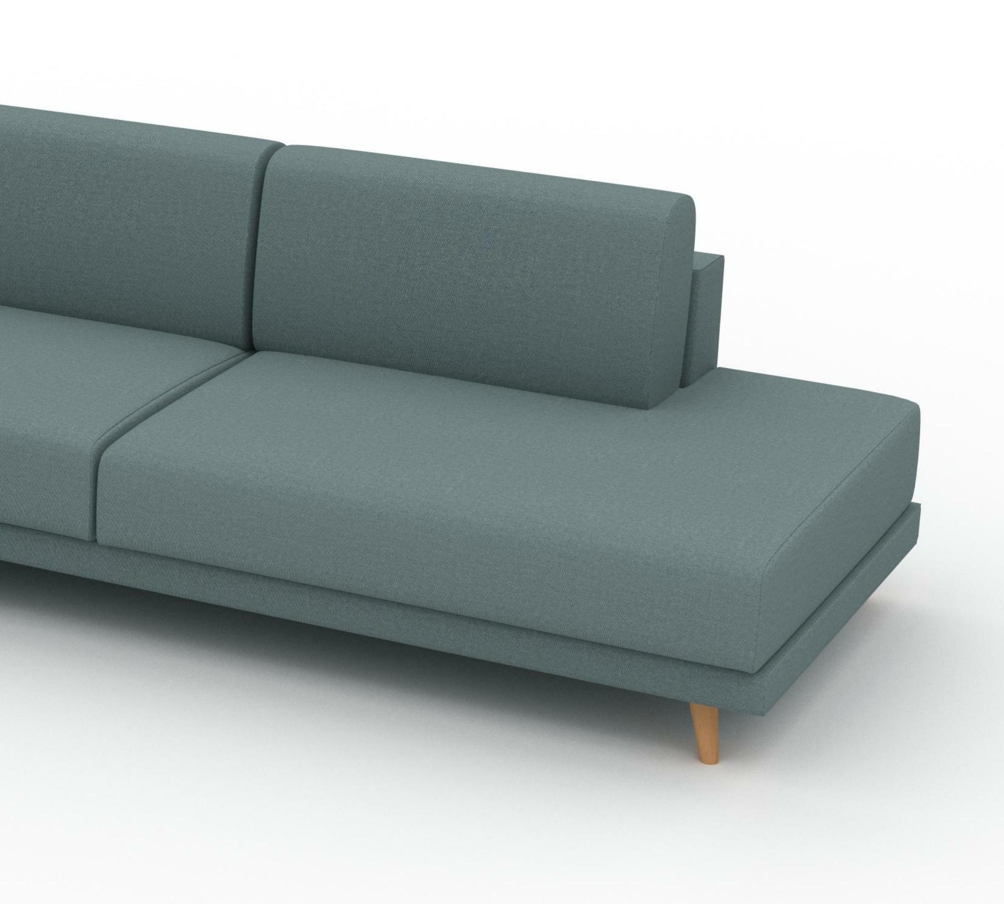 Ecksofa TYME im Scandi Style Récamiere Links Taubenblau 4