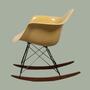 Eames Fiberglass Armchair Schaukelstuhl Ochre Light 0