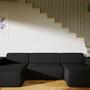 Großes Sofa U-Form PYLLOW Nachtschwarz 0