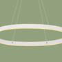 LED-Pendelleuchte Oval Weiß 0