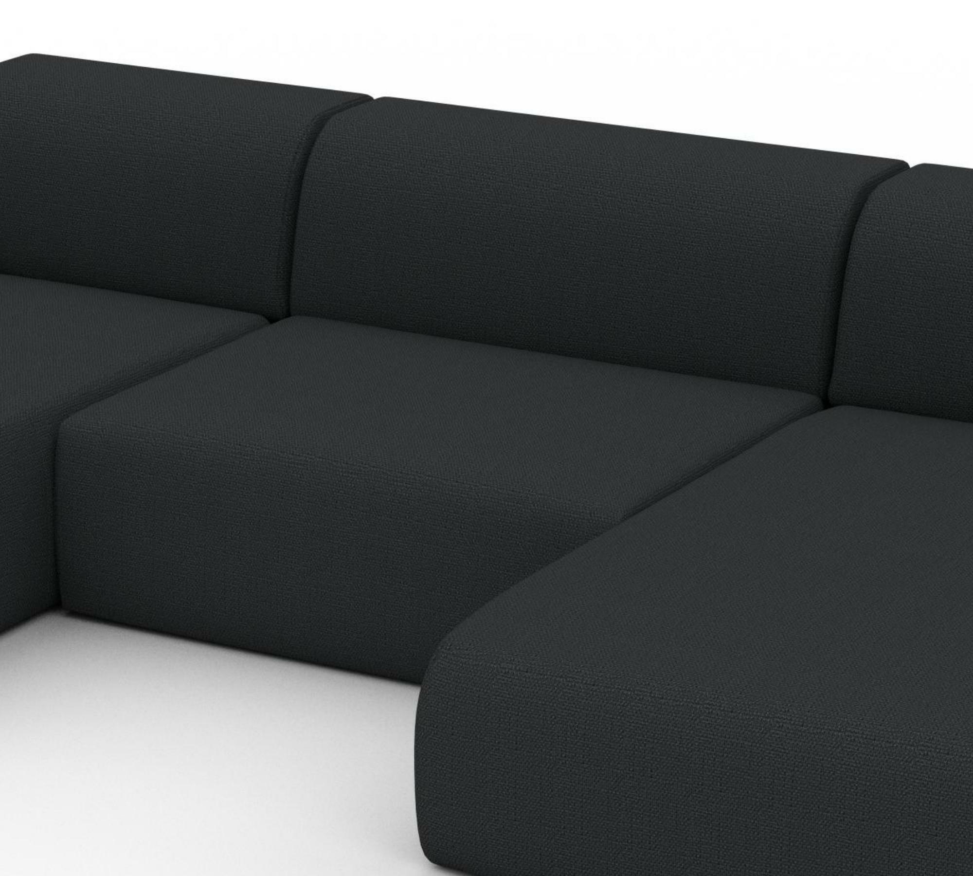 Großes Sofa U-Form PYLLOW Nachtschwarz 3