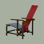 Cassina Red & Blue Chair Gerrit T. Rietveld 0