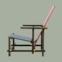 Cassina Red & Blue Chair Gerrit T. Rietveld 1