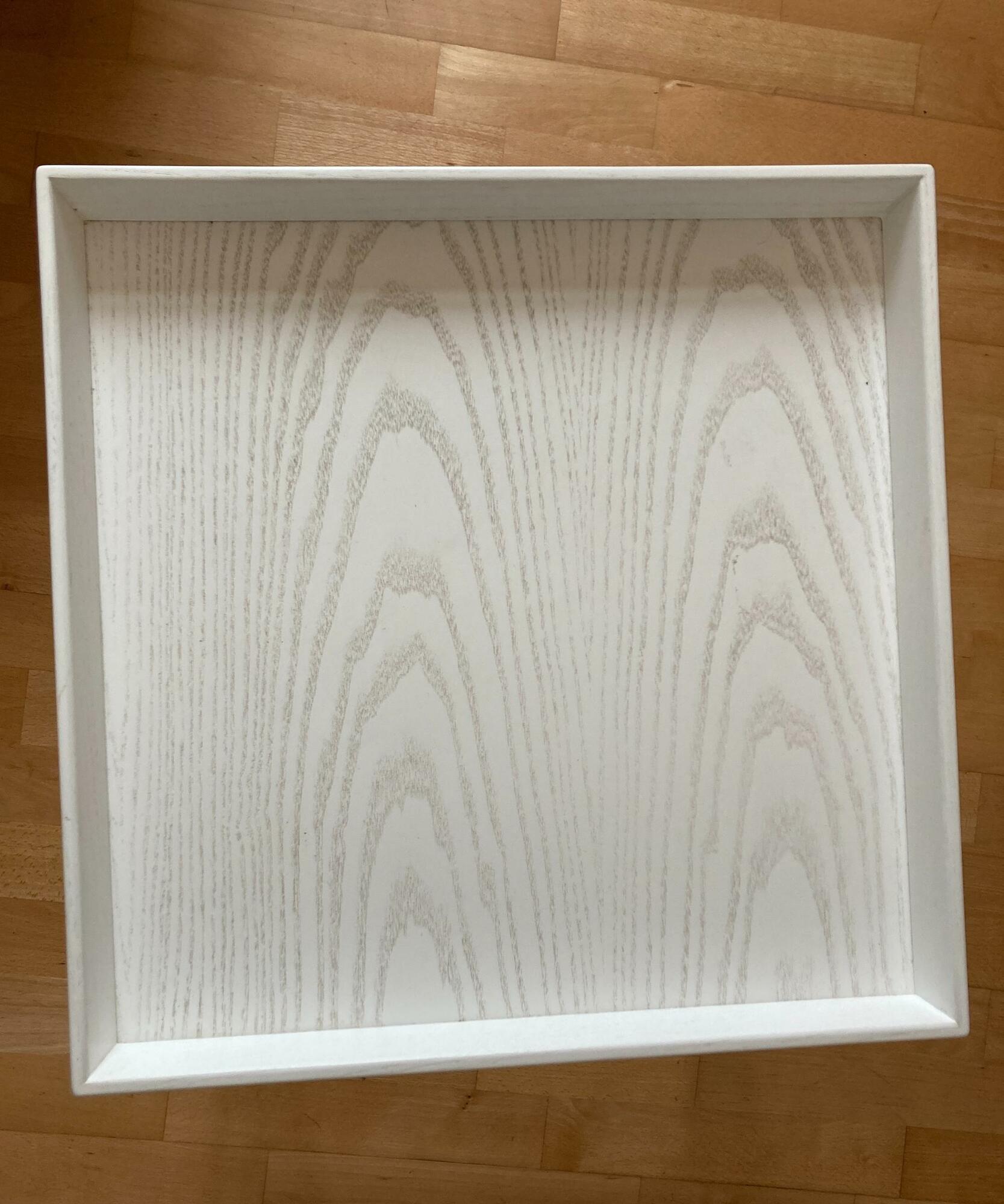 Beistelltisch Pizzo 40 aus Edellstahl und Holz Weiß 4