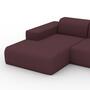 Pyllow 2-Sitzer Ecksofa Récamiere Links Brombeer 2