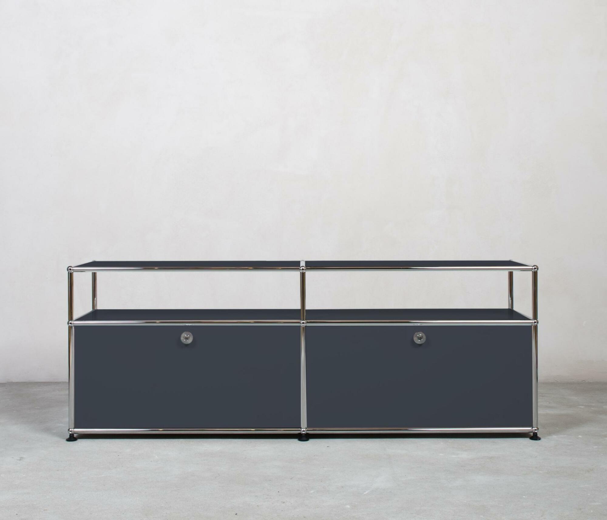 USM Haller Sideboard 2x1 Fächer Aufbau Anthrazitgrau 0