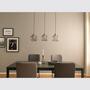 Pendant lamp Elven II Iron / Glass 3-lamp 6