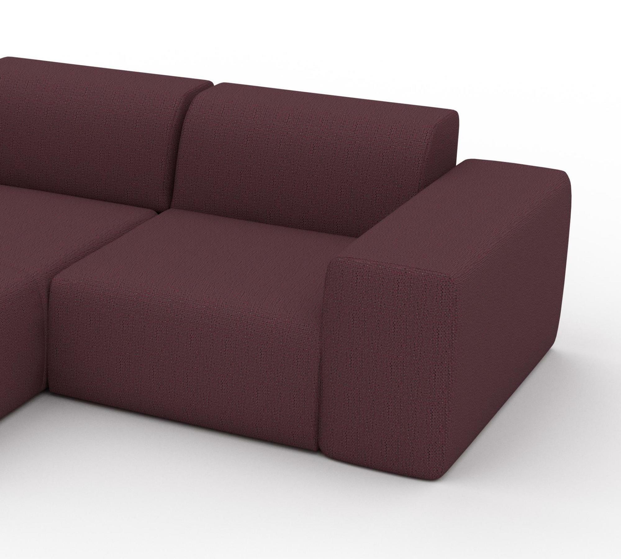 Pyllow 2-Sitzer Ecksofa Récamiere Links Brombeer 3