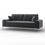 3-Sitzer Sofa Rime Samt Grau 2