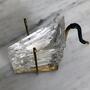 Vintage Aschenbecher 50er Jahre Messing Glas 0