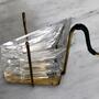 Vintage Aschenbecher 50er Jahre Messing Glas 1