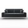 3-Sitzer Sofa Rime Samt Grau 1