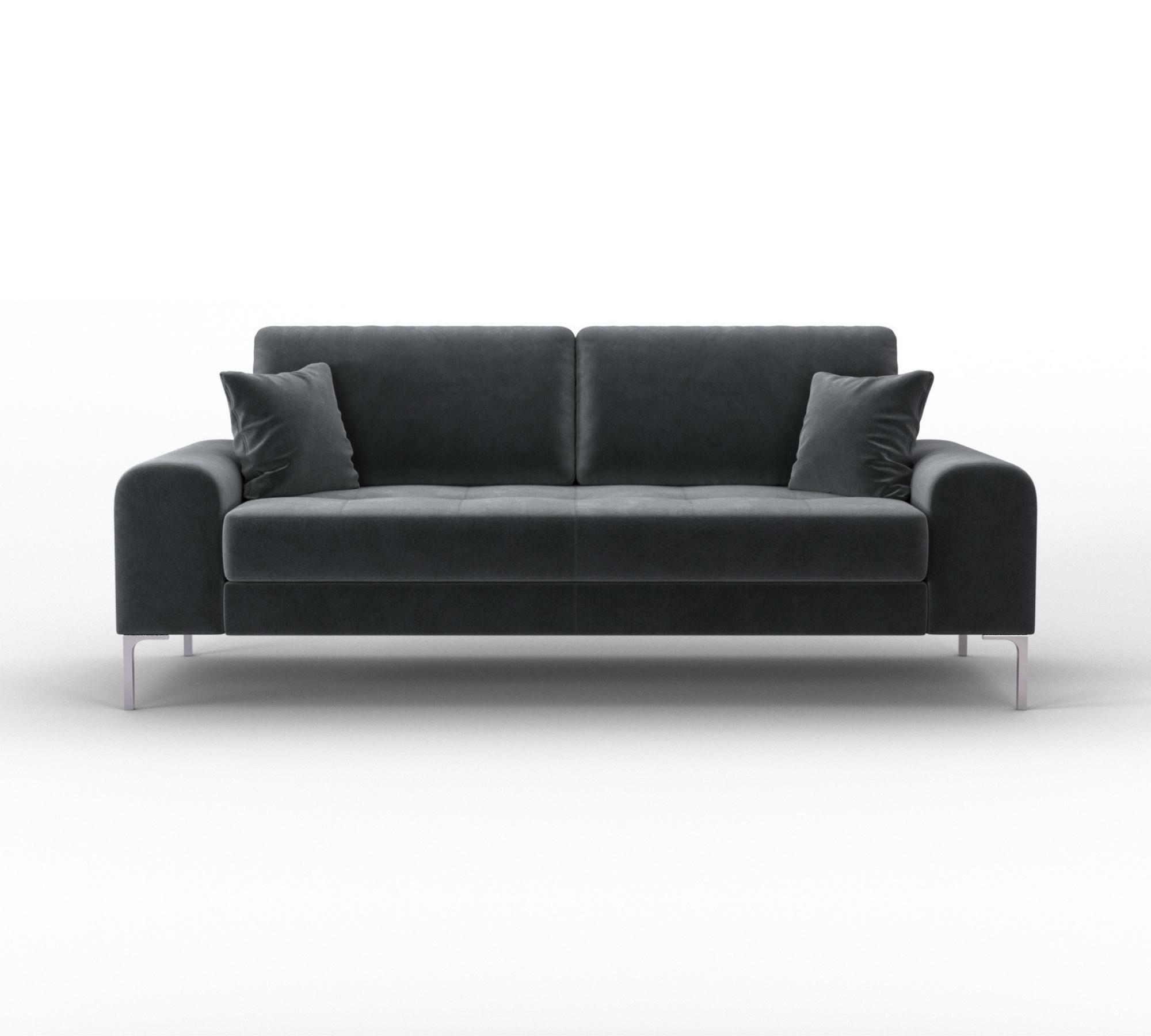 3-Sitzer Sofa Rime Samt Grau 1