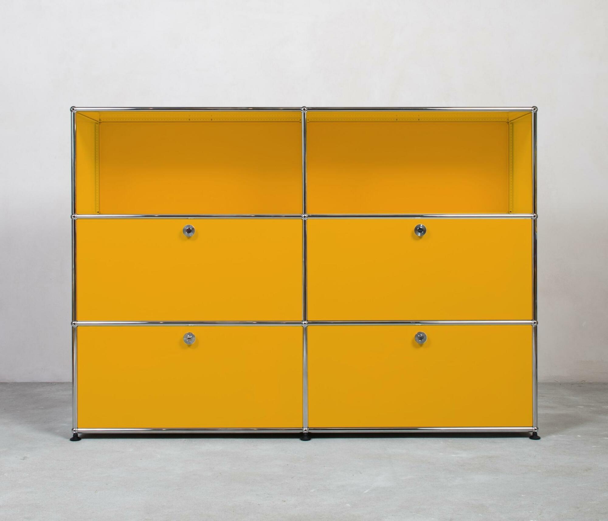 USM Haller Highboard 2x3 Fächer oben offen Goldgelb 0
